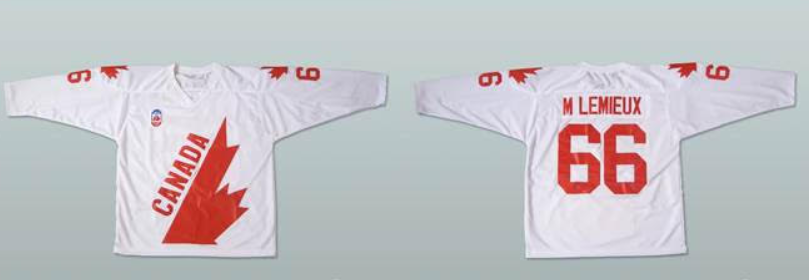 Men Canada Olympic #66 M Lemieus white jersey